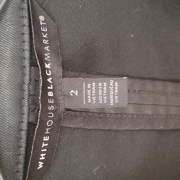 WHBM Cropped Military-Inspured Faux Leather Jacket, Black, Size 2 - Picture 7 of 9